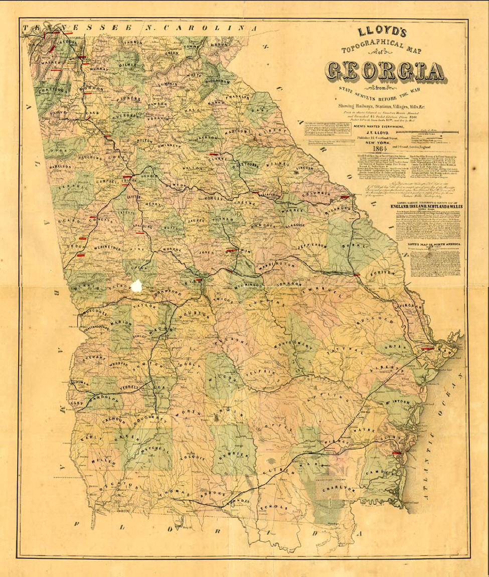 Georgia Historical Maps Georgia Genealogy 5743