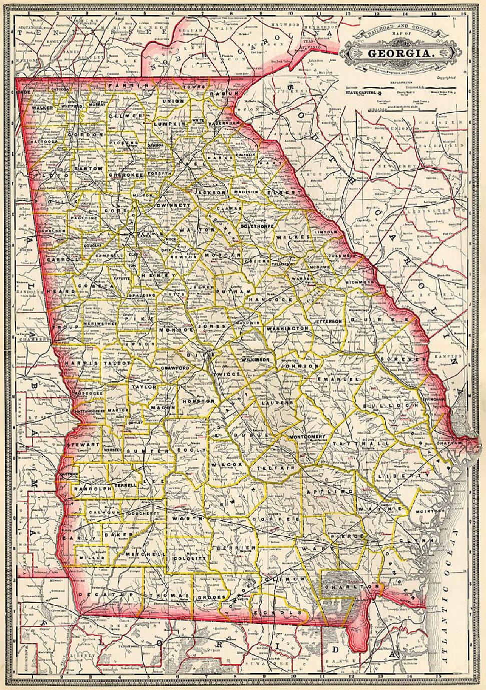 Georgia Historical Maps - Georgia Genealogy