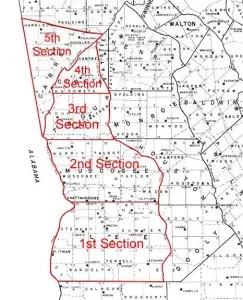 Georgia 1825 Land Lottery Map